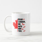 カナダ親愛私たちは彼を嫌うアンチトランプ政治P コーヒーマグカップ (左)