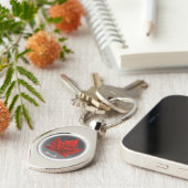 カナダ記念キーチェーン白いカエデの葉の贈り物 キーホルダー (側面)