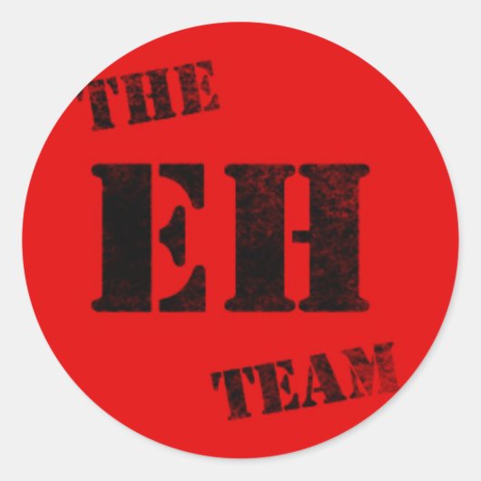 カナダ誇りを持ったのEHチームの黒いスタンプを赤に ラウンドシール (正面)