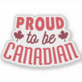 カナダ誇りを持った人になる シール (正面)