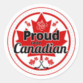カナダ誇りを持った人になる ラウンドシール (正面)