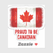 カナダ誇りを持った国旗のビニールデカール シール (シート)