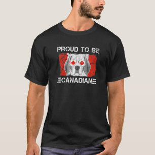 カナダ誇りを持った国旗の犬の恋人になるカナダのルーツP Tシャツ