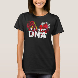 カナダ誇りを持った国旗セネガル・セネガルDNAフィンガープリ Tシャツ