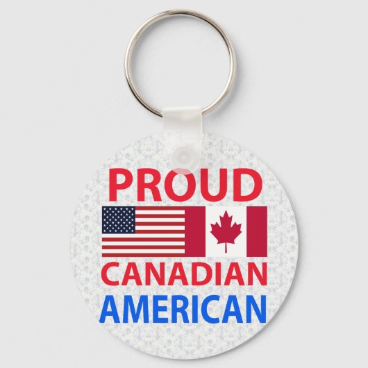 カナダ誇りを持った系アメリカ人 キーホルダー (正面)