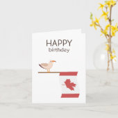カナダ誕生日カード – ハッピーバースデー カード (黄色い花)