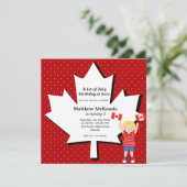 カナダ誕生日少年 招待状 (スタンド正面)