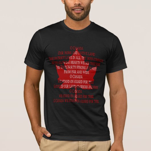 カナダ賛歌Tシャツギフトお土産カナダシャツ Tシャツ (正面)
