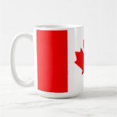 カナダ赤楓の葉愛国心の国旗 コーヒーマグカップ (左)