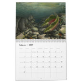 カナダ野生生物と風景のカ絵画レンダー カレンダー (2月 2027)
