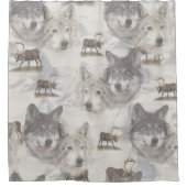 カナダ野生生物 シャワーカーテン (正面)