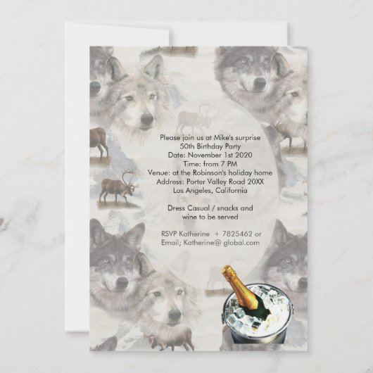 カナダ野生生物 招待状 (裏面)