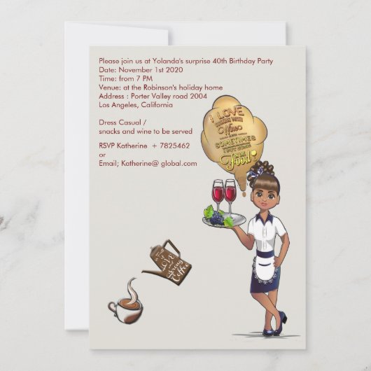 カナダ野生生物 招待状 (裏面)