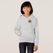 カナダ金ゴールドメダルガールのカナダのフード付きジャケット (正面フル)