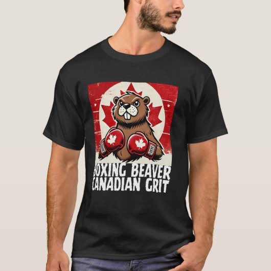 カナダ関税対策ビーバーB Tシャツ (正面)