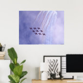 カナダ雪やる気を起こさせる鳥 ポスター (ホームオフィス)