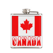 カナダ雪カナダ国旗の赤の個人設定 フラスク (裏面)