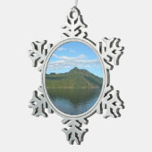 カナダ風光明媚なブリティッシュコロンビアの海岸 スノーフレークピューターオーナメント (右)