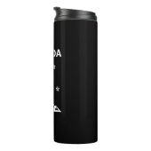 カナダ飛んでいるレッドスノーボーダー色 タンブラー (回転右)