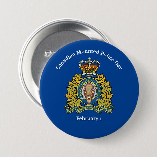 カナダ騎馬警察の日のボタン 缶バッジ (正面&裏面)