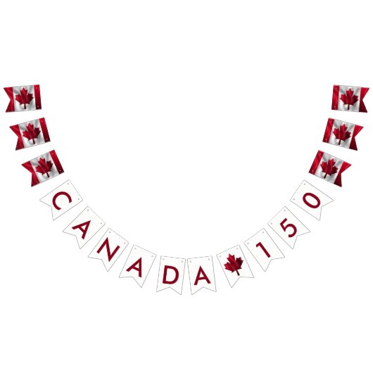 カナダ150のカナダの旗 バンティングフラッグ (全)