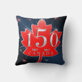 カナダ150の誕生祝いのカエデの葉 クッション (裏面)