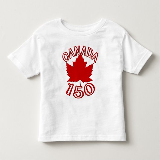 カナダ150ジャージーシャツToddlerカナダ150シャツ トドラーTシャツ (正面)
