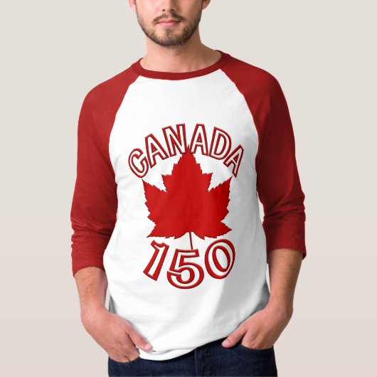 カナダ150ジャージーCanadaメープルリーフ記念シャツ Tシャツ (正面)