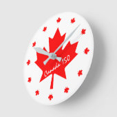 カナダ150周年の記念1種 ラウンド壁時計 (傾斜)