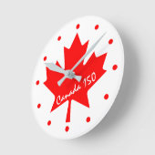 カナダ150年記念は1カ国に1つ ラウンド壁時計 (傾斜)