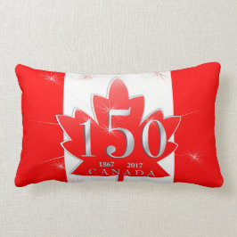カナダ150誕生祝いメープルリーフ ランバークッション