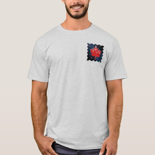 カナダ150誕生祝いメープルリーフ Tシャツ (正面)