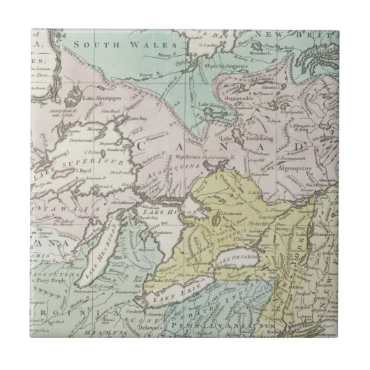 カナダ1761年の正確な地図 タイル (正面)
