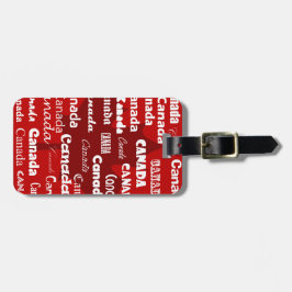 カナダ2の荷物のラベルの赤(あなたの接触情報を加えて下さい) ラゲッジタグ