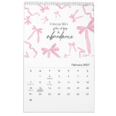 カナダ2026感動的 words Water Color Art カレンダー (2月 2027)