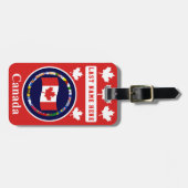 カナダ3荷物タグ（逆に住所を追加） ラゲッジタグ (正面横)