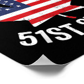 カナダ51州アメリカ国旗カナダ51州ヴィンタ ポスター (角)