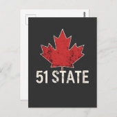 カナダ51州トランプ米州旗 ポストカード (正面/裏面)