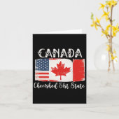 カナダ51番目の州おもしろいトランプ大統領 カード (黄色い花)