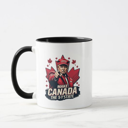 カナダ51番目の州トランプCanadian マグカップ (左)