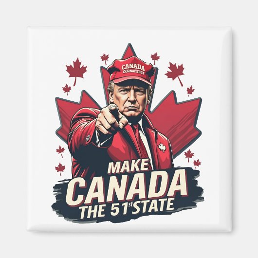 カナダ51番目の州トランプCanadian マグネット (正面)
