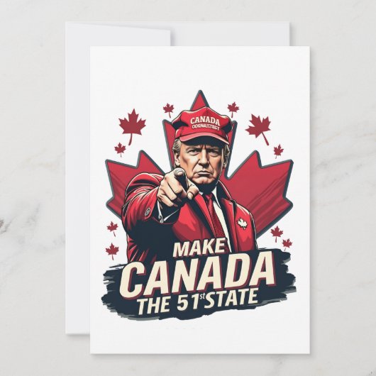 カナダ51番目の州トランプCanadian 招待状 (正面)