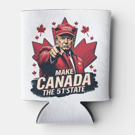 カナダ51番目の州トランプCanadian 缶クーラー (正面)