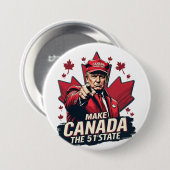 カナダ51番目の州トランプCanadian 缶バッジ (正面&裏面)