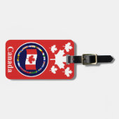 カナダ6荷物タグ（逆に住所を追加） ラゲッジタグ (正面横)