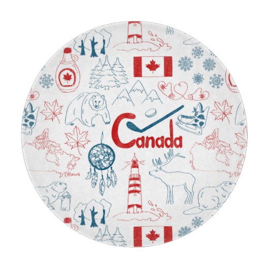 カナダ|の記号パターン カッティングボード (正面)