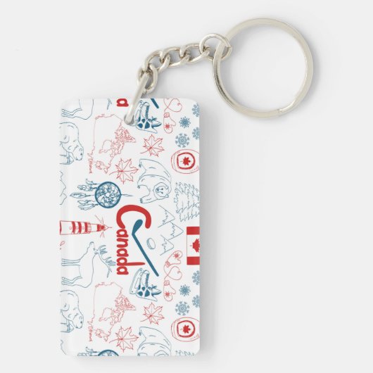 カナダ|の記号パターン キーホルダー (裏面)