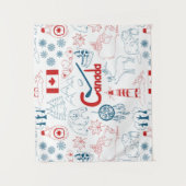 カナダ|の記号パターン タペストリー (正面)