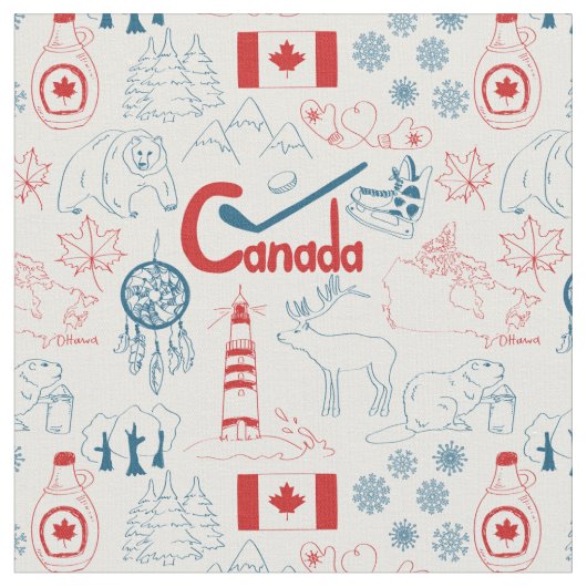 カナダ|の記号パターン ファブリック (クローズアップ)
