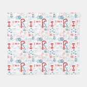 カナダ|の記号パターン フリースブランケット (正面(横))